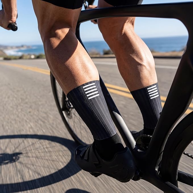 Cycling Socks for Men & Women - 3D Arch Support Compression Bike Socks | Moisture Wicking & Breathable