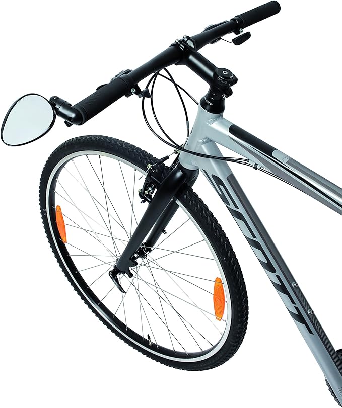 Zefal Cyclop Bar-End Bike Mirror – Foldable Rearview for Road, Hybrid & E-Bikes | 46 cm2 Convex Chrome ABS, Reversible Mount 16–22 mm, 3-Axis Adjustable, 60 g
