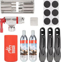 Bike Repair Tool Kit-Co2 Inflator Kits with Co2 Cartridges,8 in 1 Multi Tools, Tire Tube Patches & Tire Levers Included- Bike Maintenance Emergency Repair Tool Kit