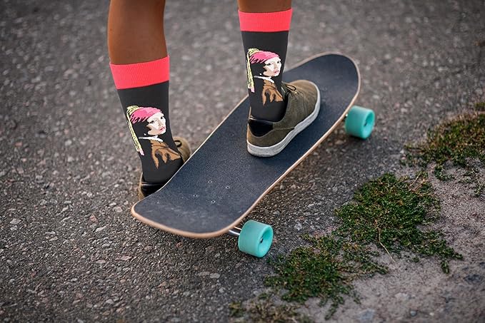 Real Sic Fun Socks for Men and Women - Cozy Cotton Dress Socks with Colorful Designs - Cool, Casual, Wacky Patterned