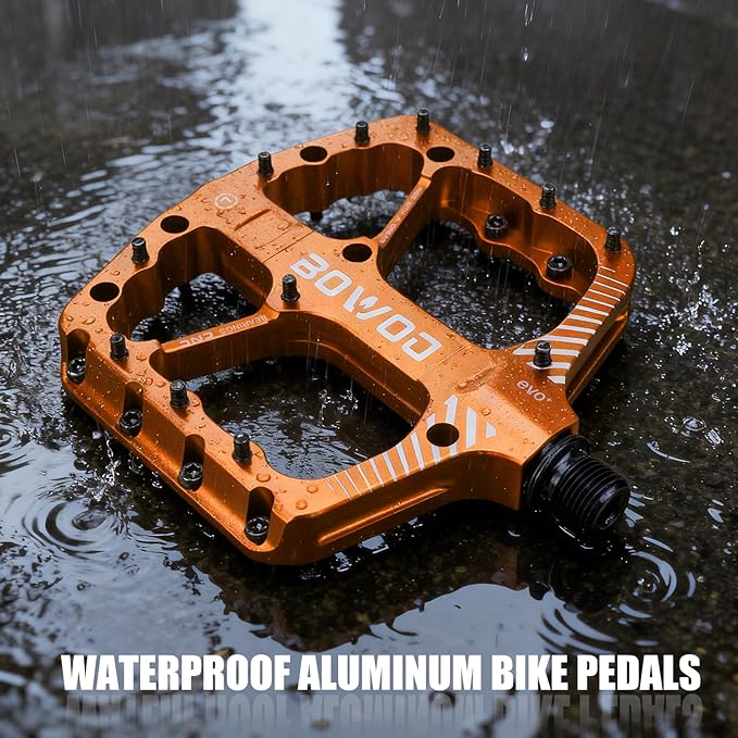 Bike Pedals 9/16" Lightweight Non-Slip Bicycle Platform Pedals - Fits Most Adult Bikes & Mountain Bikes &MTB, Road Bikes and Slip-Resistant Design
