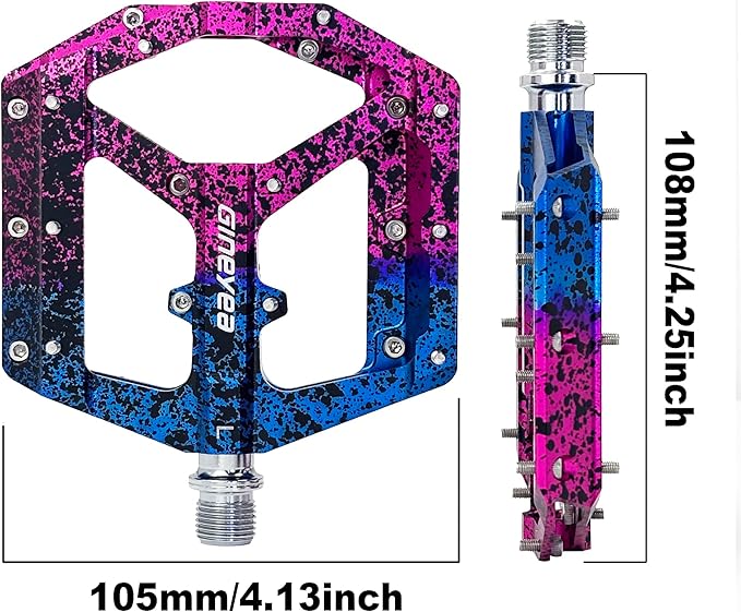 Mountain Bike Pedals, Aluminum Alloy Flat Platform, 9/16" Sealed Bearing, Lightweight Bike Pedals for MTB BMX Road Bicycle