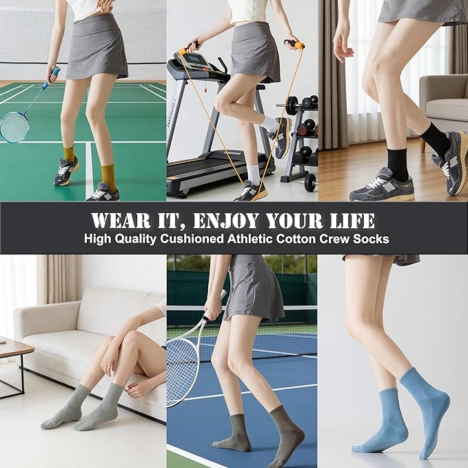 MAGIARTE Womens Mini Crew Ankle Socks Athletic Casual Cotton Socks for Women
