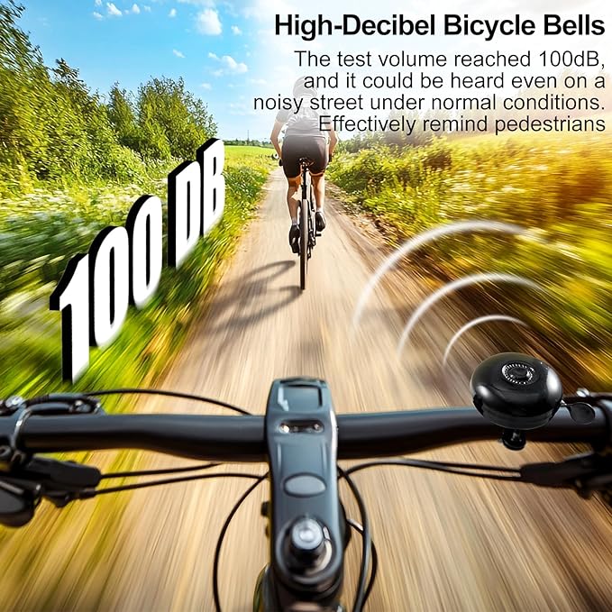 Fully Metal Bike Bell, Loud Clear Sound Bicycle Bell for Adult Bikes, Classic Cycling Horns