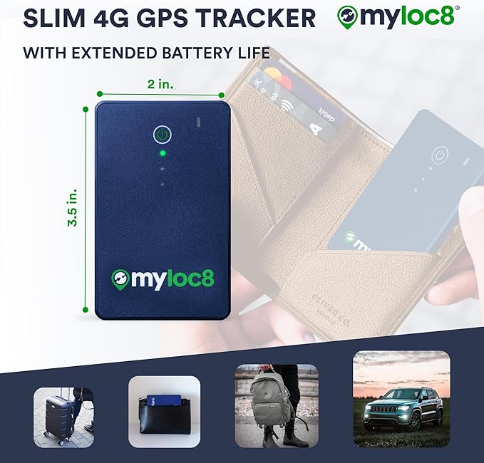 GPS Luggage Tracker for Suitcases TSA Approved, Android & iOS Compatible - Smart Tag with Bag Opening Alert - Real-Time Tracking Device for Travel or Even Car, Trailer, etc. – Long Battery Life