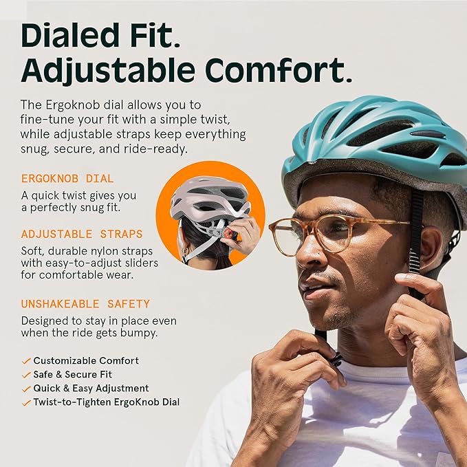 Retrospec Silas Road Bike Helmet with 24 Air Vents & Built-in LED Safety Light - Adjustable Adult Cycling Protection 54-61cm - Padded & Lightweight Design