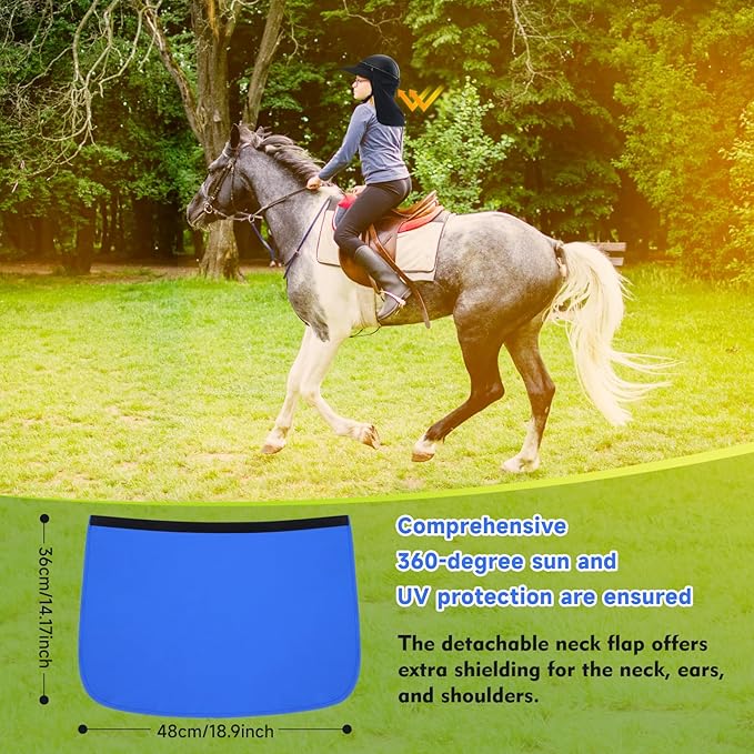 Tontron Horsriding Helmet Visor |Helmet Sunshade with Removable Neck Flap