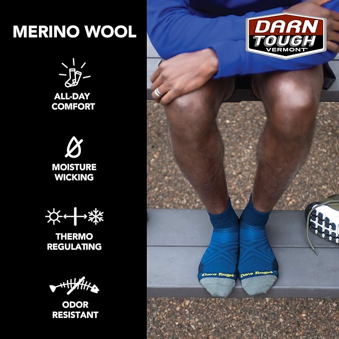 Darn Tough Men's Run 1/4 Ultra-Lightweight with Cushion Sock (Style 1040)