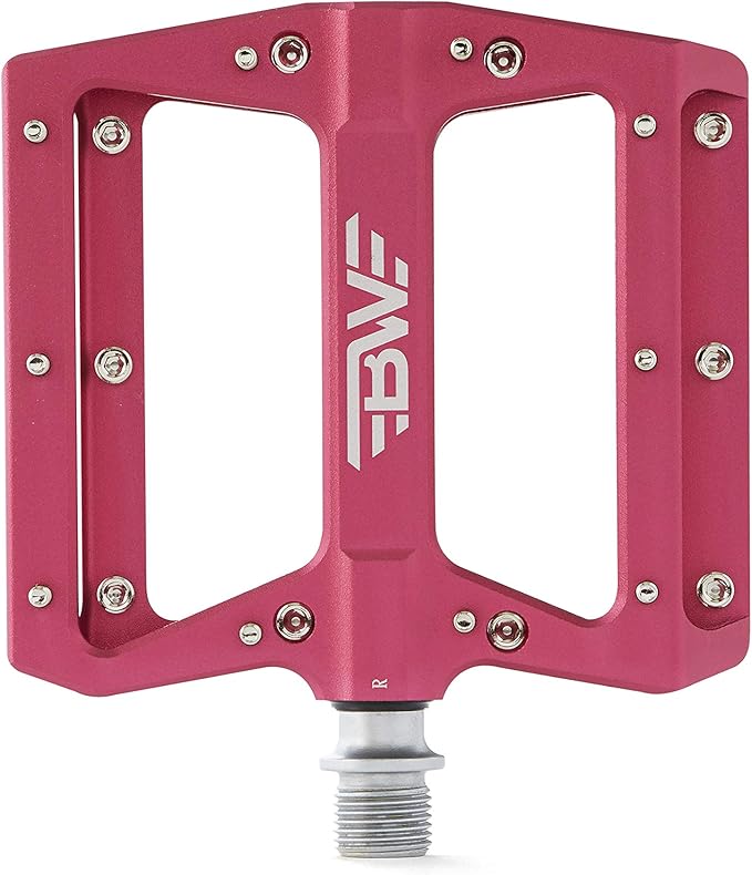Berm Platform Bike Pedals - Lightweight Aluminum Flat Pedals for MTB and BMX