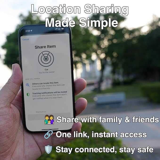 Mini GPS Tracker for Vehicles – Works with Apple Find My, No Monthly Fee, Hidden Magnetic Car Tracker Device for Vehicle Location Tracking (iOS Only)