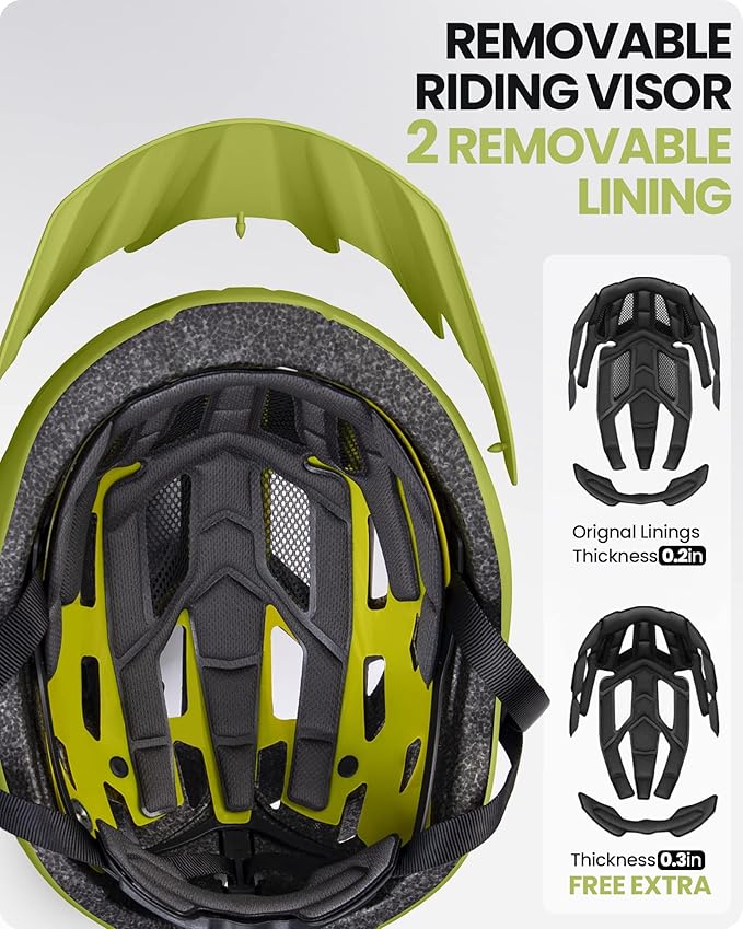 OutdoorMaster Gem Recreational MIPS Cycling Helmet - Two Removable Liners & Ventilation in Multi-Environment - Bike Helmet in Mountain, Motorway for Youth & Adult