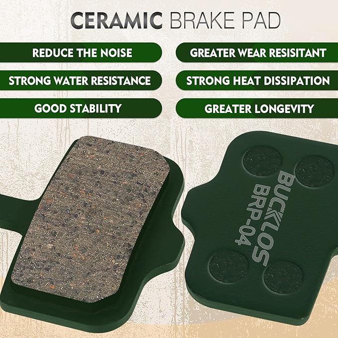 BUCKLOS Bike Disc Brake Pads-Bicycle Disk Brake Pads for Sram Avid Elixir E1 E3 E5 E7 E9 ER ER CR Mag Level TL T Sram XX X0 X7 X9 XXWC DB1 DB3 DB5 for Mountain Bike/Ebike/Road Bike/Scooter