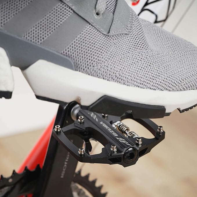 Venzo Multi-Use Compatible with Shimano SPD Mountain Bike Bicycle Sealed Clipless Pedals - Dual Platform Multi-Purpose - Great for Touring, Road, Trekking Bikes