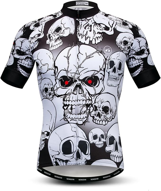 Men's Cycling Jerseys Tops Biking Shirts Short Sleeve Full Zipper Bike Clothing