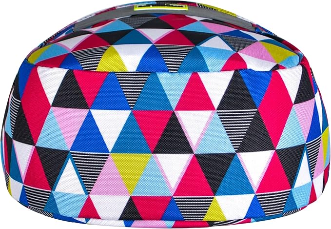 Kids Bike Basket,Durable Front Frame Bicycle & Scooter Basket Bag,Waterproof Fabric Bicycle Handlebar Bag for Boys, Girls, Toddlers with Zipper Mesh Lip (Triangle)