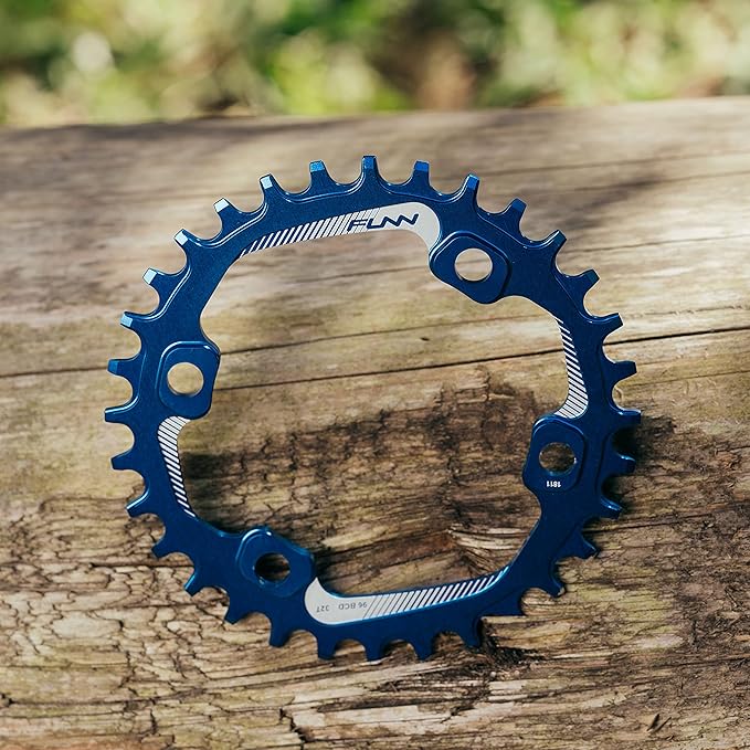 Funn Solo Narrow Wide Chainring for 9 10 11 12 Speed Chain, Fits Asymmetric 96mm BCD Interface Crankset, Single Speed Bike Chain Ring for MTB, BMX Bike, Gravel Bike and Road Bike