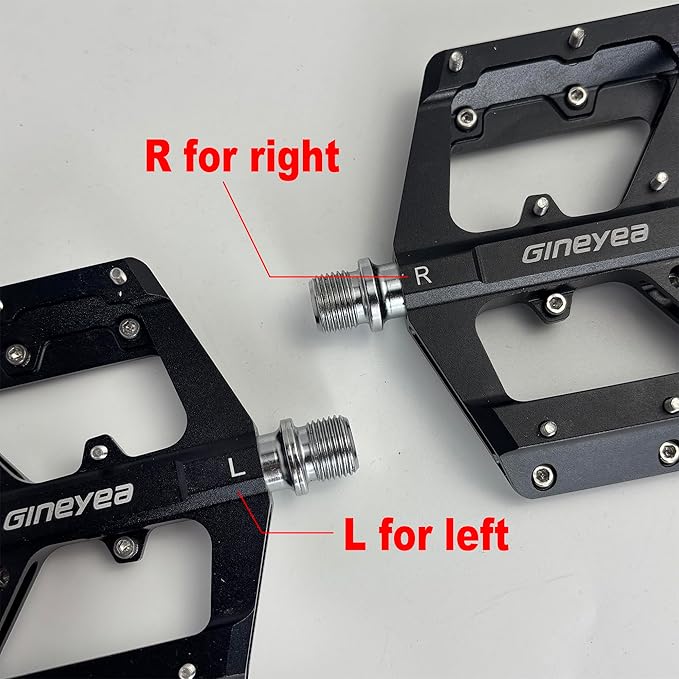 Mountain Bike Pedals, Aluminum Alloy Flat Platform, 9/16" Sealed Bearing, Lightweight Bike Pedals for MTB BMX Road Bicycle