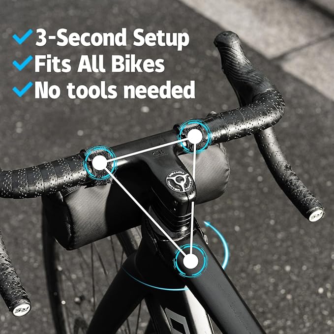 Bike Handlebar Bag for Bicycle Front Storage Bag Waterproof Shoulder Bag with Shoulder Strap for Road Mountain Bike Bikepacking