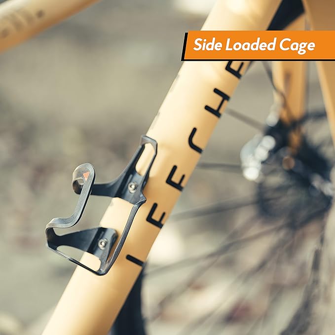Granite Aux Bottle Cage Carbon Fibre, Durable and Lightweight, Side Loaded Water Bottle Holder for Extra Water Transport Capacity