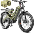 eAhora 2026 Romeo Pro 3 5600W 50Mph High-Torque Ebike, 60V 80Ah 250-Mile Long Range Electric Bike for Adults, Adjustable Air Suspension, 26'' Puncture-Proof Tire, UL 2849 Certified by TÜV