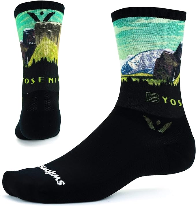 Swiftwick VISION IMPRESSION Crew, National Parks/States Edition, Running, Hiking and Cycling Socks