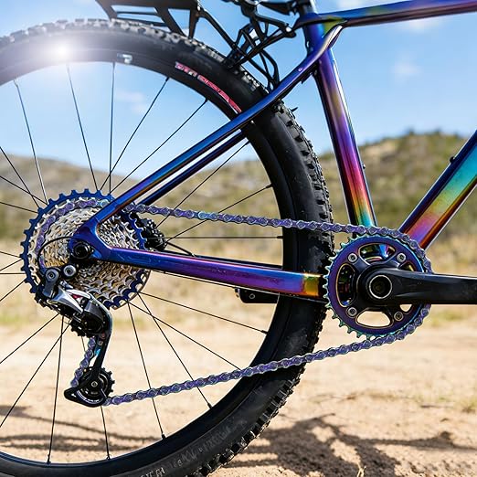 Rainbow 11 Speed Bike Chain, 1/2" x 11/128" 116 Links for Road Bike Mountain Bike (11 Speed Chain)