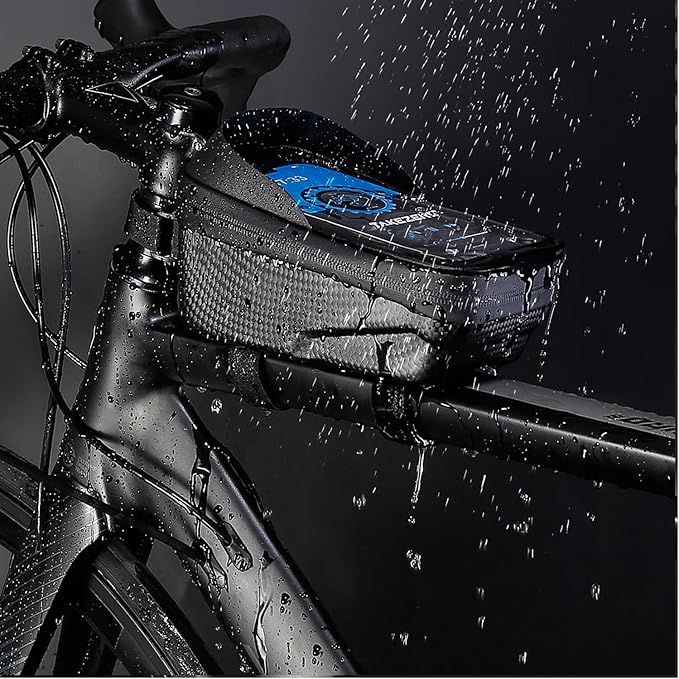 Bike Bag,LLTTLTMM,Bike Bags For Bicycles,Bicycle Bag Waterproof,Bike Pouch,bike accessories for adult bikes for Phones Under 7",bike frame bag，Bike Accessories，Bike Phone Holder