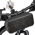T-carbon Bike Handlebar Bag|Carbon Fibre Compact Bar Bag|Bike Handlebar Storage Pouch Pack with waterproof zip and adjustable straps compatible with Road and Mountain Bike|Glossy Black