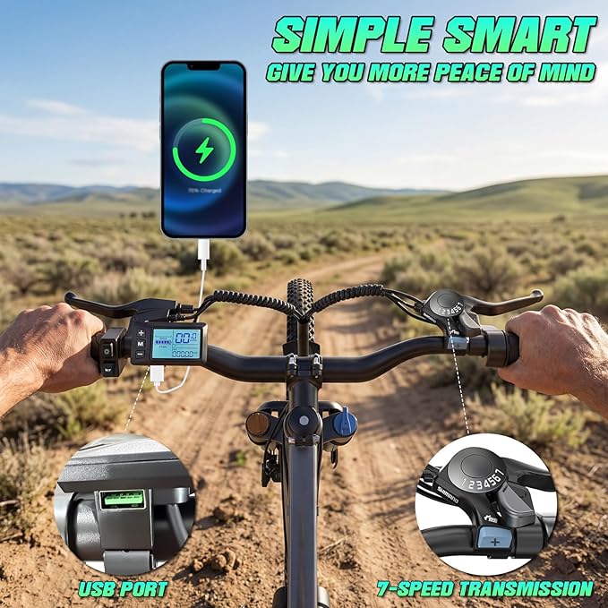 Electric Bike for Adults and Teens, 520W-560W Motor, 20-24MPH, 32 Miles Range, 48V 10Ah Battery, 3-Level Pedal Assist, 14" Foldable Mini Electric Bicycle, UL 2849 Certified
