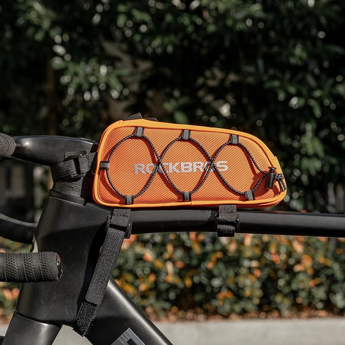 ROCKBROS Top Tube Bike Bag Bicycle Front Frame Bag Top Tube Bag Bike Accessories Pouch Compatible with iPhone 14/13/12 Pro Galaxy S22/S21 (STYLE 4)