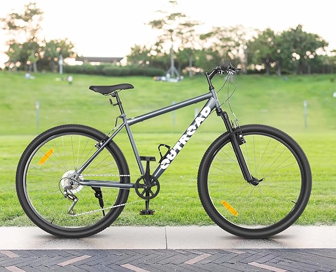 Outroad 26 Inch Comfort Mountain Bike,7-Speed/High-Carbon Steel Adult Bike with V Brakes, Adjustable Ergonomic Seat Bicycle for Men and Women