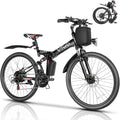 Vivi M026TGB Electric Bike 26" Electric Bike for Adults, Peak 750W Folding Electric Mountain Bike, 48V Removable Battery Ebike, 21 Speed Ebike, Top 22 Mph, Up to 50 Miles, SGS Certified to UL2849