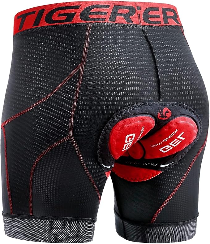 X-TIGER Men's Cycling Underwear Shorts 5D Padded Gel,MTB Biking Shorts Pants with Breathable,Adsorbent Design