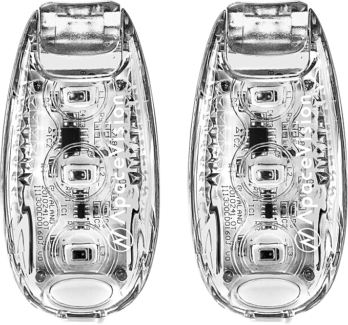 EverLightFX USB Rechargeable LED Safety Light (2 Pack) by Apace - Super Bright Bike Tail Light Works Brilliantly as Running Light for Joggers, Pets, Bicycle Strobe or Rear Clip On Lights