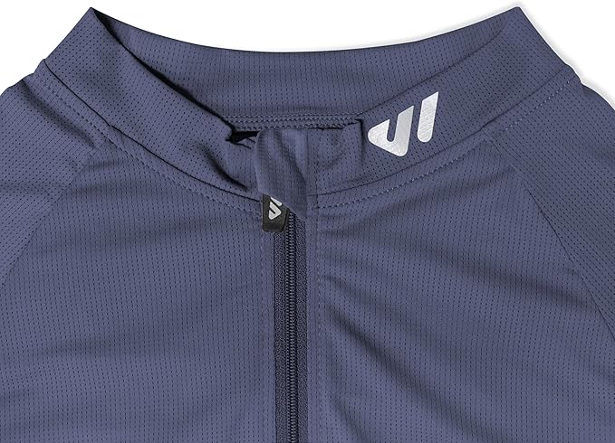 Lo.gas Cycling Jersey Men Short Sleeve, Road Bike Jerseys Full Zipper with Pockets, Bicycle Clothing Breathable Quick Dry