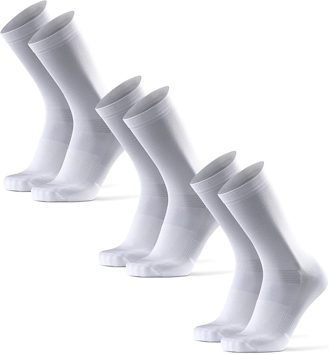 DANISH ENDURANCE Cycling Socks, Crew Length, Breathable, Cushioned, Biking Socks for Men & Women, 3 & 5-Pack