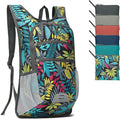 20L Lightweight Hiking Daypack, Foldable Travel Packable Backpack for Men Women for Cycling Camping Outdoor (Leaf Print)