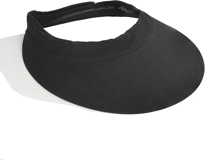 Original 4.5” Sun Visor | Helmet Sun Protection Visor with Patented Gripper System | One Size Fits All | Ideal for Horseback Riding, Biking, Golfing | Mens and Womens Visor Hat | Black