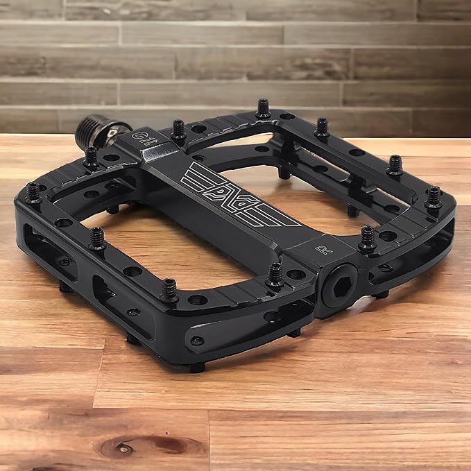 PDX G11 Mountain Bike Pedal MTB Pedal Large Concave Platform Machined Aluminum Polished Bicycle Non-Slip Pedals 9/16 Chromoly Spindle Smooth Ball Bearings