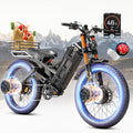 eAhora 2025 Latest Romeo Pro 3/2/Pro 5600W/50Mph 4000W/46Mph Dual Motor Electric Bike for Adults, 60V/80Ah 52V/70Ah 250+Miles Long Range Ebike 26''*4.0 Fat Tire Full Suspension Off-Road Ebike, UL2849