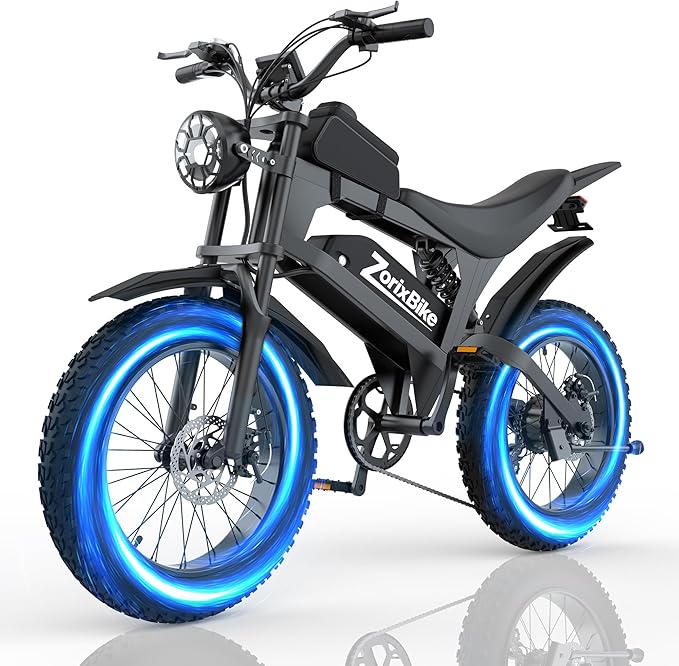 Electric Bike for Adults,48V 20AH - Peak Power 1500/3000W Brushless Motor Electric Bicycle - Max Speed 31-35MPH - Max 80 Miles Range - 20" x 4.0" Fat Tire Dirt E-Bike,7-Speed - UL 2849