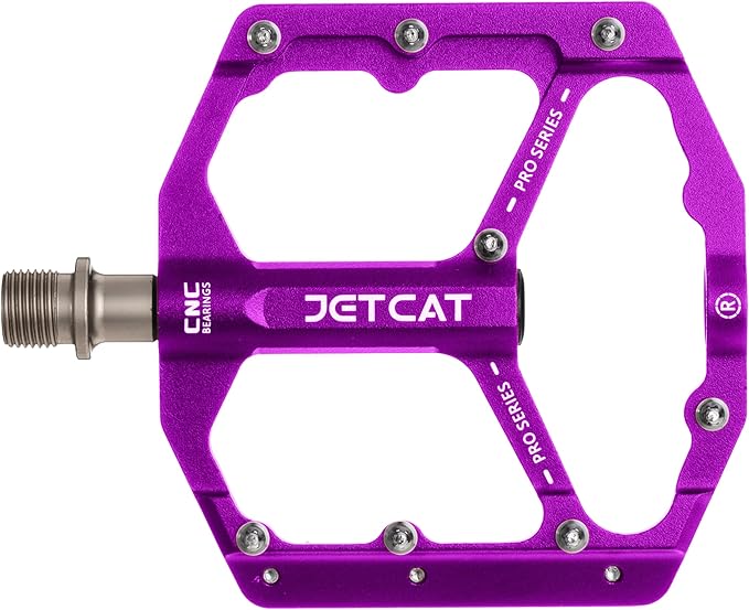 Mountain Bike Pedals Flat - MTB Pedals Flat, Bicycle Pedals, Road Bike Pedals, BMX Pedals, for BMX MTN Road Gravel EBike, Specialized Parts, Adults, Aluminum Metal Stamp 9/16"
