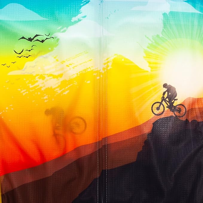 Men's Cycling Jerseys Tops Biking Shirts Short Sleeve Full Zipper Bike Clothing