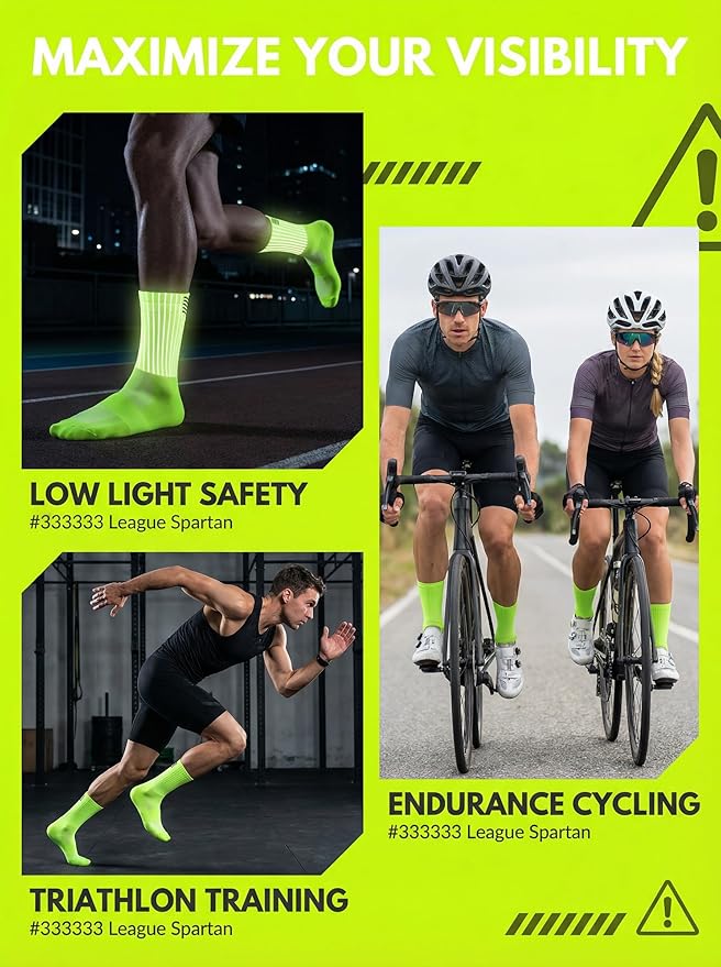 Cycling Socks for Men & Women - 3D Arch Support Compression Bike Socks | Moisture Wicking & Breathable