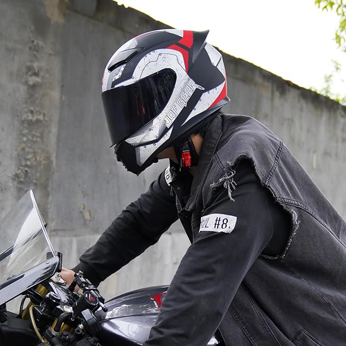 Full Face Motorcycle Helmet WS-607 DOT Approved Motorbike Racing Street Bike Helmets for Adults with Visor