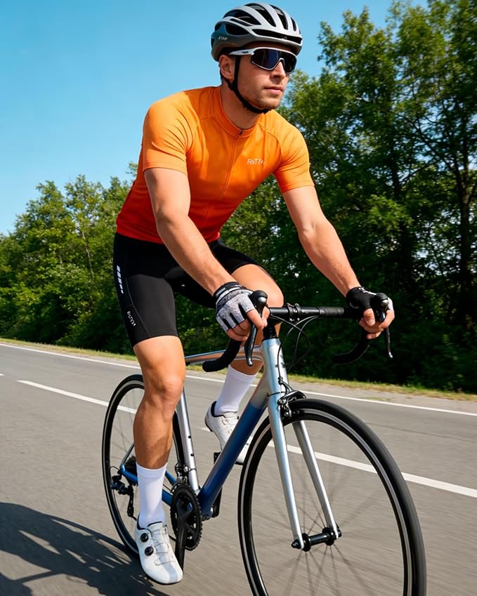 ROTTO Cycling Jersey Mens Bike Shirt Short Sleeve Gradient Color Series