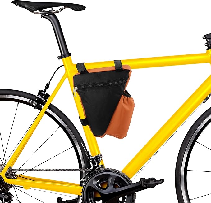 X AUTOHAUX Bike Triangle Frame Bag with Bottle Holder Cycling Storage Bag for Road Mountain Bikes