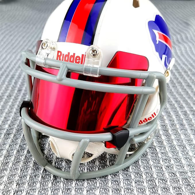Mini Football Helmet Visor Clear with Clips Universal Fit for Collectors and Display