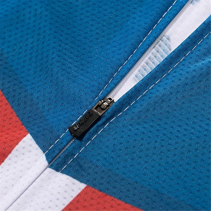 Cycling Jerseys Men Bicycle Short Sleeve Summer Shirt Bike Biking Tops Riding Clothing Flag