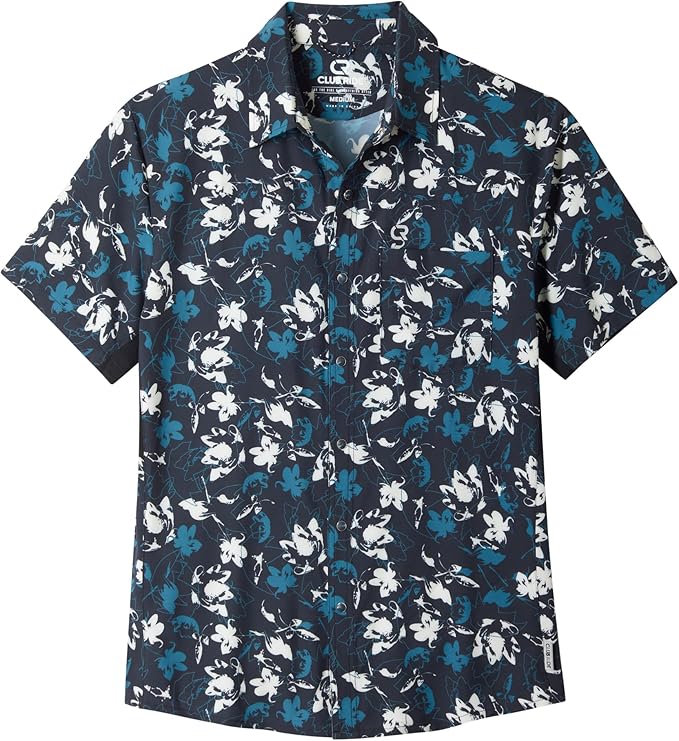Club Ride Apparel New West Cycling Shirt - Men's Short Sleeve Cycling Jersey - Sport Fit Snap Down Top - 50 UPF Riding Shirt